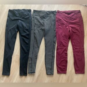 Women's sports Leggings, Assorted Colors, 3 pcs. Size M (8-10).